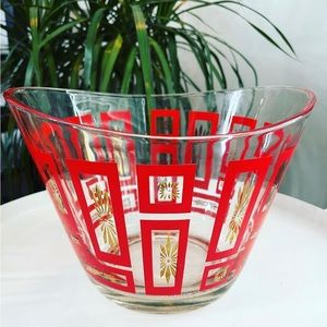 Vintage Jeanette Atomic Starburst Glass Bowl